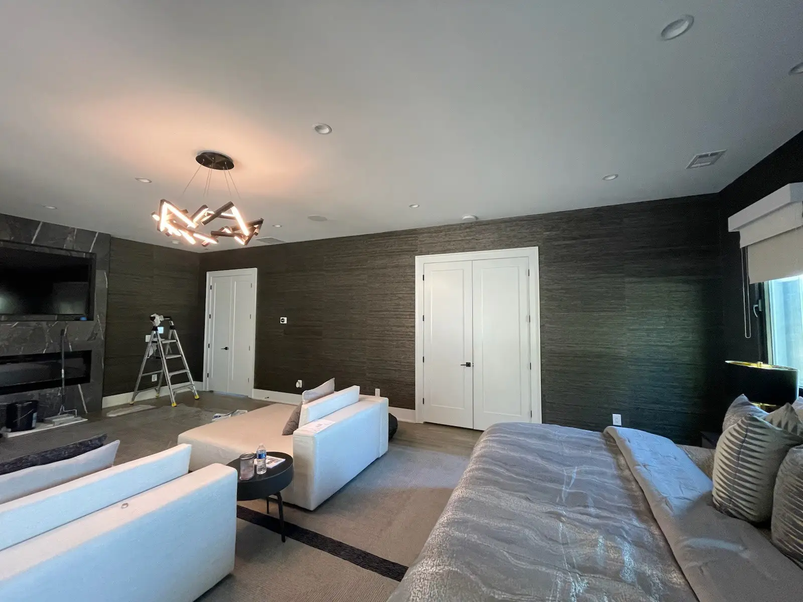 Historic home wallpaper installation detail in Portland