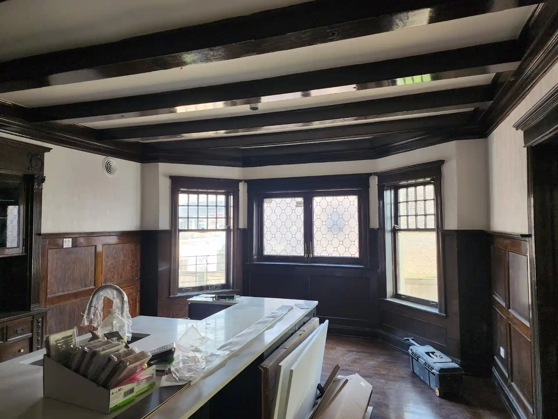Historic home wallpaper restoration in Portland area